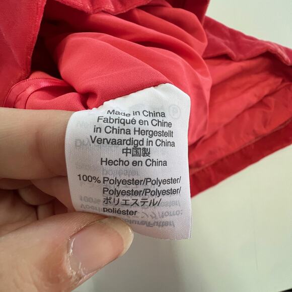 J Crew Skirt Womens 4 Red Pink Coral Velvet Mini A Line New - Picture 4 of 7